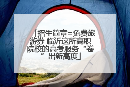 招生简章=免费旅游券 临沂这所高职院校的高考服务“卷”出新高度