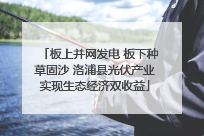 板上并网发电 板下种草固沙 洛浦县光伏产业实现生态经济双收益