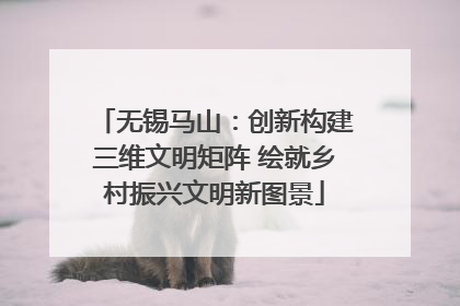 无锡马山：创新构建三维文明矩阵 绘就乡村振兴文明新图景