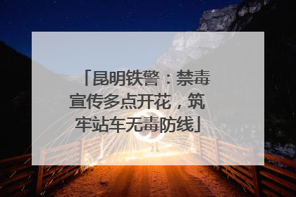 昆明铁警：禁毒宣传多点开花，筑牢站车无毒防线