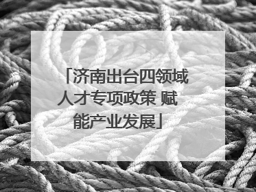 济南出台四领域人才专项政策 赋能产业发展
