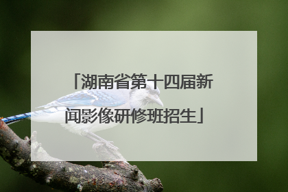 湖南省第十四届新闻影像研修班招生