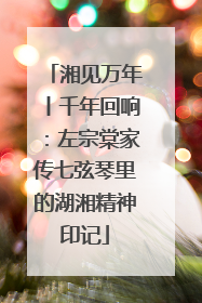 湘见万年丨千年回响：左宗棠家传七弦琴里的湖湘精神印记