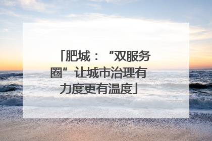 肥城：“双服务圈”让城市治理有力度更有温度