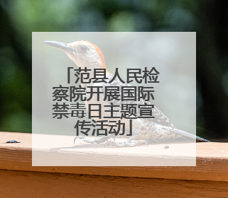范县人民检察院开展国际禁毒日主题宣传活动