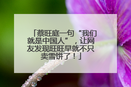 蔡旺庭一句“我们就是中国人”，让网友发现旺旺早就不只卖雪饼了！