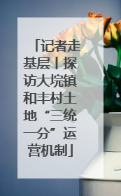 记者走基层丨探访大垸镇和丰村土地“三统一分”运营机制