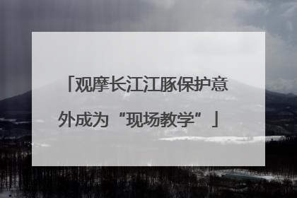 观摩长江江豚保护意外成为“现场教学”
