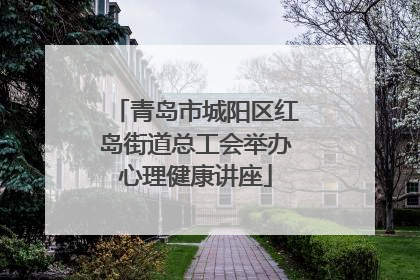 青岛市城阳区红岛街道总工会举办心理健康讲座