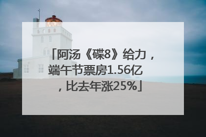 阿汤《碟8》给力，端午节票房1.56亿，比去年涨25%