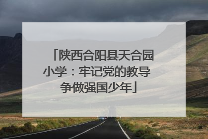陕西合阳县天合园小学：牢记党的教导 争做强国少年