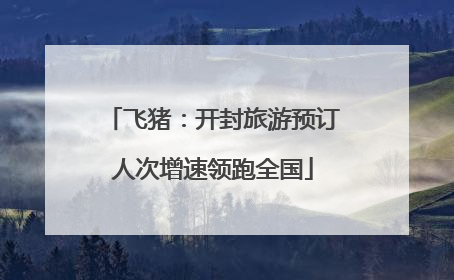 飞猪：开封旅游预订人次增速领跑全国