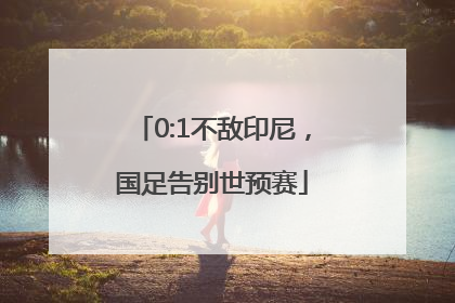 0:1不敌印尼，国足告别世预赛
