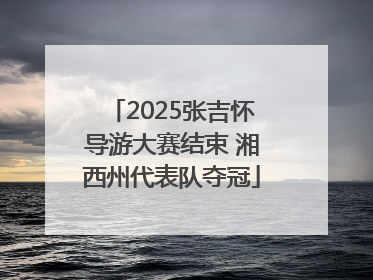 2025张吉怀导游大赛结束 湘西州代表队夺冠