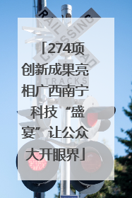 274项创新成果亮相广西南宁 科技“盛宴”让公众大开眼界